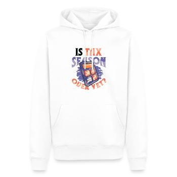 Ist Die Steuersaison Schon Vorbei,Müder Buchhalter - Männer Premium Bio Hoodie - Weiß - Vorne - Nico (187cm)