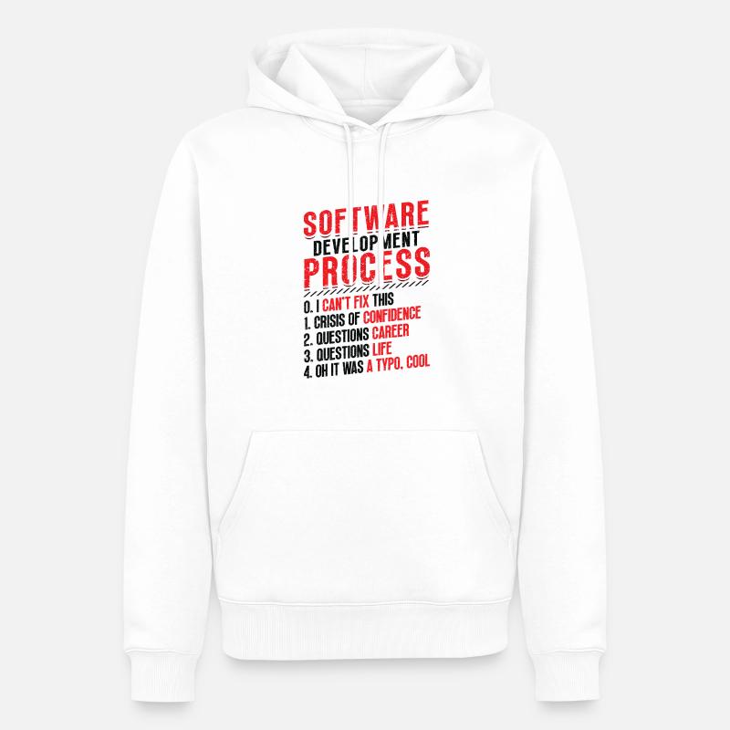 Software-Entwicklungsprozess, Programmierung - Männer Premium Bio Hoodie - Weiß