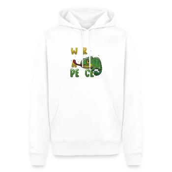 Peace Cameleon, mouvement pour la paix - Sweat à capuche Premium bio Homme - blanc - Devant - Nico (187cm)