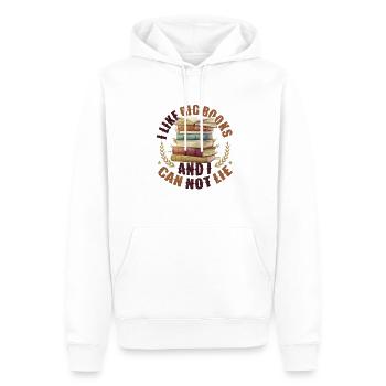 J’aime les gros livres et je ne peux pas mentir - Sweat à capuche Premium bio Homme - blanc - Devant - Nico (187cm)