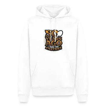 Vor 50 Jahren War Ich Der Schnellste, Lustiger 50. - Männer Premium Bio Hoodie - Weiß - Vorne - Nico (187cm)