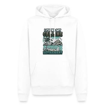J’ai trouvé ma vocation, la retraite - Sweat à capuche Premium bio Homme - blanc - Devant - Nico (187cm)