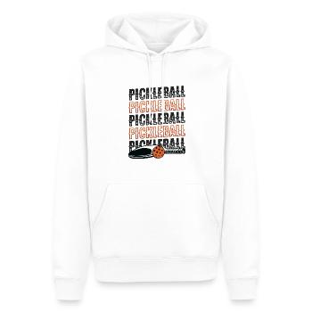 Amateurs de pickleball - Sweat à capuche Premium bio Homme - blanc - Devant - Nico (187cm)