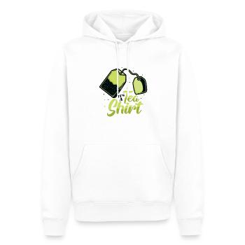 Amateur de thé - c’est une chemise de thé - Sweat à capuche Premium bio Homme - blanc - Devant - Nico (187cm)