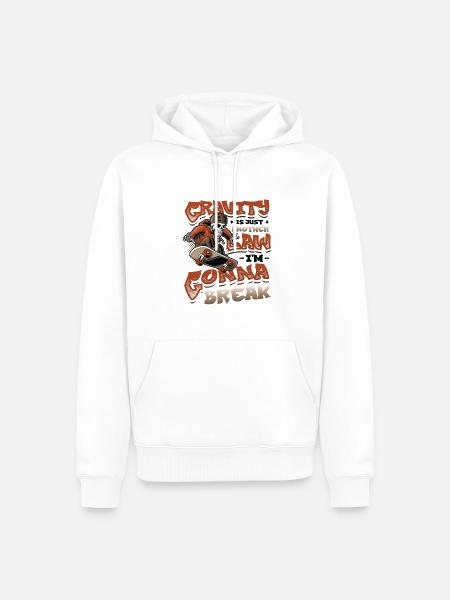 Skateboard Halfpipe, Tricks, Skateboarding - Men’s Premium Organic Hoodie - white