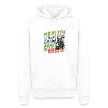Skateboard Halfpipe, Tricks, Skateboarding - Sweat à capuche Premium bio Homme - blanc - Devant - Nico (187cm)