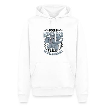 Doing homework doesn't feel good - Men’s Premium Organic Hoodie - white - Front - Nico (187cm)