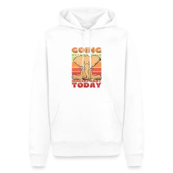 Draußen Zu Gehen, Fühlt Sich Heute Faul An - Männer Premium Bio Hoodie - Weiß - Vorne - Nico (187cm)