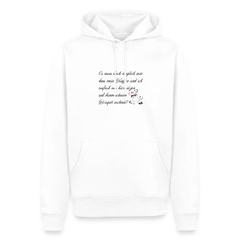 Es muss doch möglich sein dass mein Kaffee und ich - Männer Premium Bio Hoodie - Weiß - Vorne - Nico (187cm)