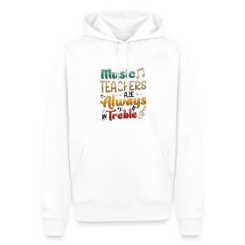 Les professeurs de musique volent toujours haut - Sweat à capuche Premium bio Homme - blanc - Devant - Nico (187cm)