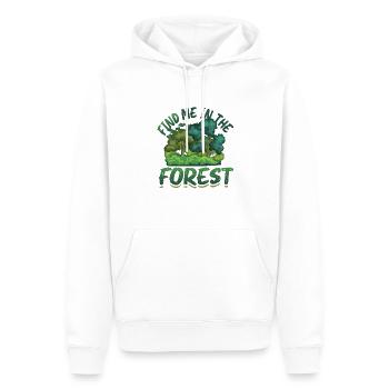 Find Me In The Forest - Waldliebhaber - Männer Premium Bio Hoodie - Weiß - Vorne - Nico (187cm)