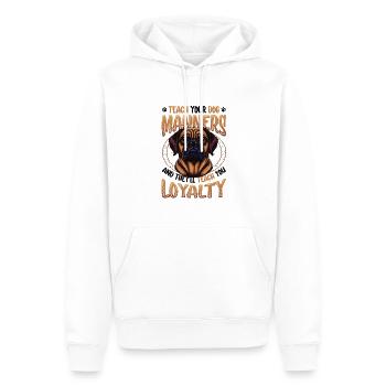 Bringen Sie Ihrem Hund Manieren Bei, Hundetrainer - Männer Premium Bio Hoodie - Weiß - Vorne - Nico (187cm)