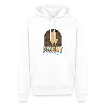 Peenut, funny peeing peanut - Men’s Premium Organic Hoodie - white - Front - Nico (187cm)