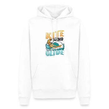 Kite And Glide, Kitesurfing - Männer Premium Bio Hoodie - Weiß - Vorne - Nico (187cm)