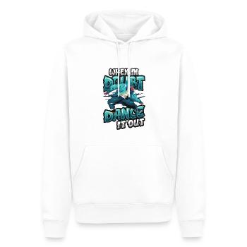 En cas de doute, dansez, dansez le hip hop - Sweat à capuche Premium bio Homme - blanc - Devant - Nico (187cm)