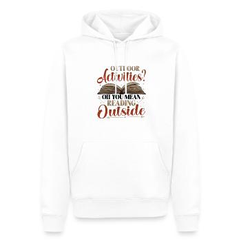 Activités de plein air Lecture de livres de plein air - Sweat à capuche Premium bio Homme - blanc - Devant - Nico (187cm)