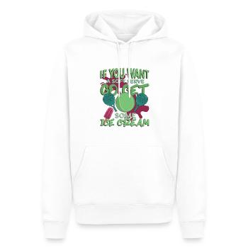 Wenn Sie Einen Weichen Aufschlag Wünschen - Männer Premium Bio Hoodie - Weiß - Vorne - Nico (187cm)