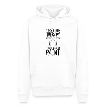 Peintre et Peintre Varnisher Peintre Peintre - Sweat à capuche Premium bio Homme - blanc - Devant - Nico (187cm)