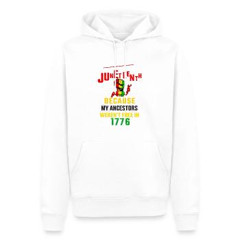 Juneteenth Black History Day Pride Gift - Men’s Premium Organic Hoodie - white - Front - Nico (187cm)