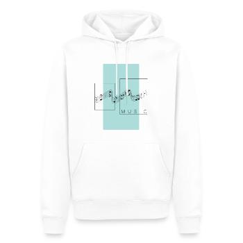 Music. Melody and geometric style. - Men’s Premium Organic Hoodie - white - Front - Nico (187cm)