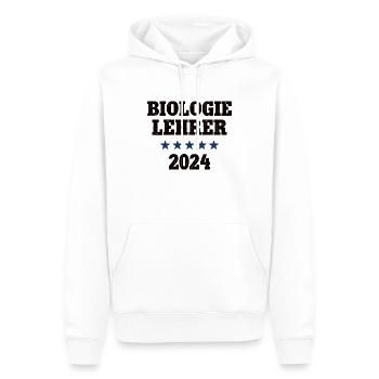 Biologielehrer 2024 Beruf Studium Lehramt Biologie - Männer Premium Bio Hoodie - Weiß - Vorne - Nico (187cm)