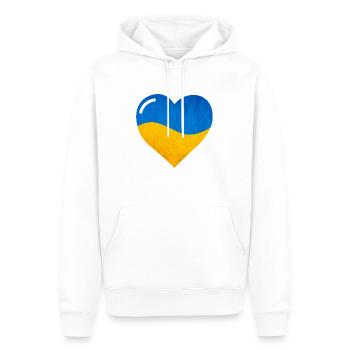 The Flag Of Ukraine, Ukrainian flag - Männer Premium Bio Hoodie - Weiß - Vorne - Nico (187cm)