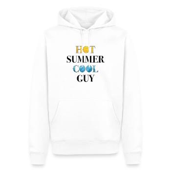 Hot summer cool guy fire & ice - Männer Premium Bio Hoodie - Weiß - Vorne - Nico (187cm)