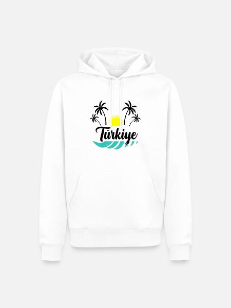 türkiye - Männer Premium Bio Hoodie - Weiß