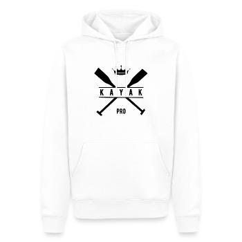 Pro kayak logo - Men’s Premium Organic Hoodie - white - Front - Nico (187cm)