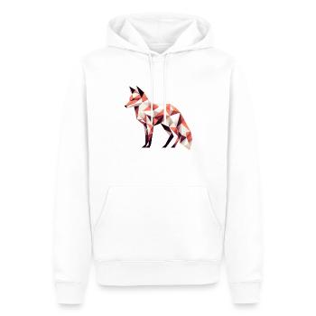 Fuchs // fox - Männer Premium Bio Hoodie - Weiß - Vorne - Nico (187cm)
