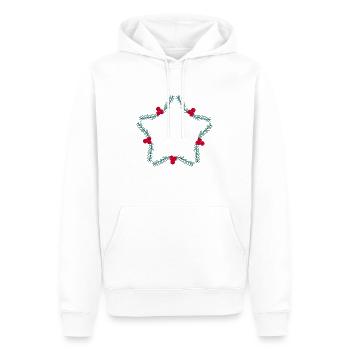 Weihnachtskranz in Sternform - Männer Premium Bio Hoodie - Weiß - Vorne - Nico (187cm)