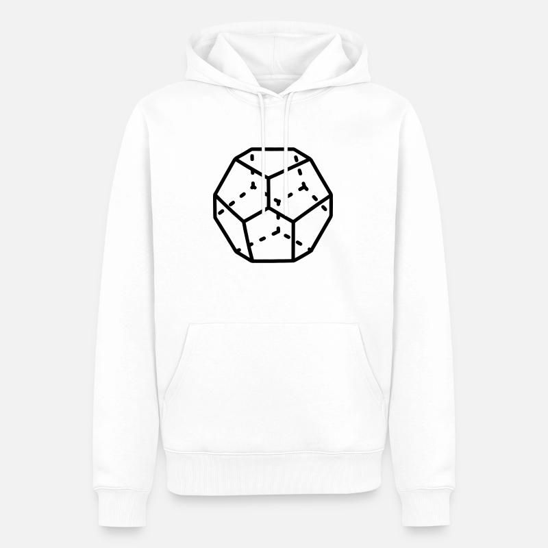 Dodekaeder Mathematik Form - Männer Premium Bio Hoodie - Weiß