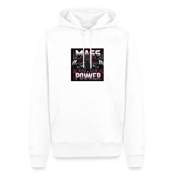 GYM gym Masse Poids Corps Musculation Muscle - Sweat à capuche Premium bio Homme - blanc - Devant - Nico (187cm)
