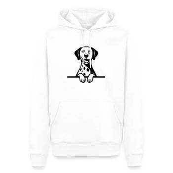 Dalmate - Sweat à capuche Premium bio Homme - blanc - Devant - Nico (187cm)