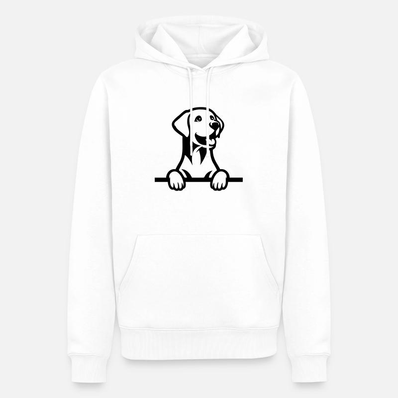 Labrador - Sweat à capuche Premium bio Homme - blanc