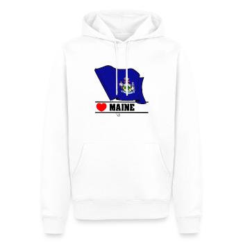 Drapeau du Maine au cœur du MAINE - Sweat à capuche Premium bio Homme - blanc - Devant - Nico (187cm)