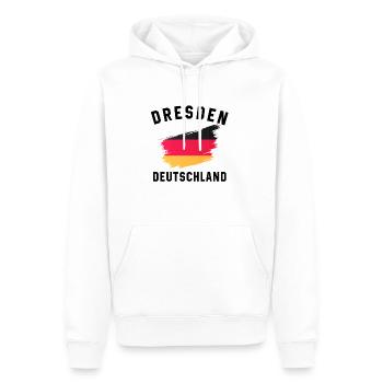 Drapeau de l’Allemagne - Coup de pinceau artistique-D - Sweat à capuche Premium bio Homme - blanc - Devant - Nico (187cm)