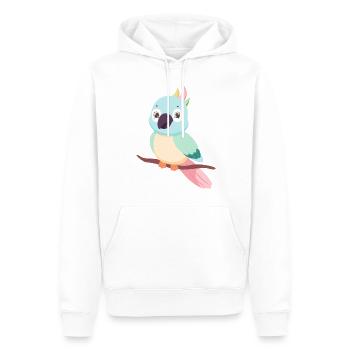 Papagei Familie Mutter Baby T-Shirt - Männer Premium Bio Hoodie - Weiß - Vorne - Nico (187cm)