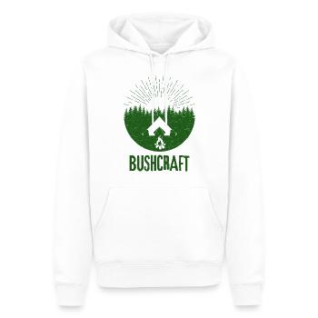 Survie en bushcraft - Sweat à capuche Premium bio Homme - blanc - Devant - Nico (187cm)