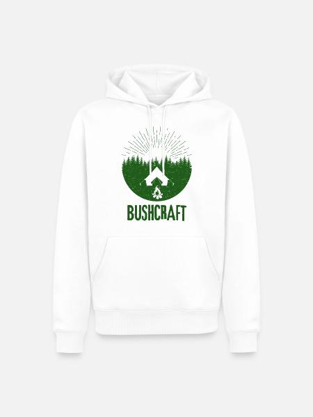 Bushcraft survival - Männer Premium Bio Hoodie - Weiß
