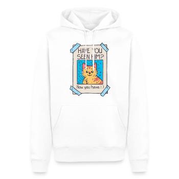Have you seen him? Witziges Katze Shirt Geburtstag - Männer Premium Bio Hoodie - Weiß - Vorne - Nico (187cm)