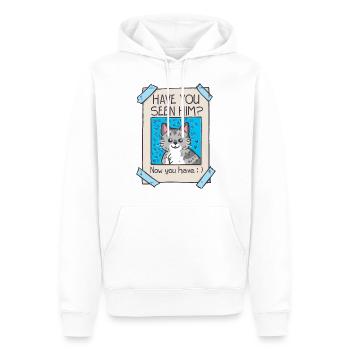 Have you seen him? Witziges Katze Shirt Geburtstag - Männer Premium Bio Hoodie - Weiß - Vorne - Nico (187cm)