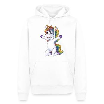 Niedliches Einhorn mit Konfetti Kind Geburtstag - Männer Premium Bio Hoodie - Weiß - Vorne - Nico (187cm)