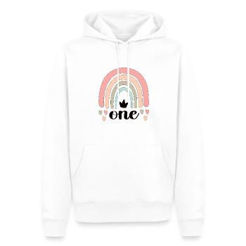Boho Regenbogen 1. Geburtstag Party Geschenk - Männer Premium Bio Hoodie - Weiß - Vorne - Nico (187cm)