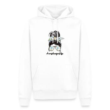Haushälterin Reinigungskraft Haushaltshilfe Lustig - Männer Premium Bio Hoodie - Weiß - Vorne - Nico (187cm)