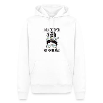 Haushälterin Reinigungskraft Haushaltshilfe Lustig - Männer Premium Bio Hoodie - Weiß - Vorne - Nico (187cm)