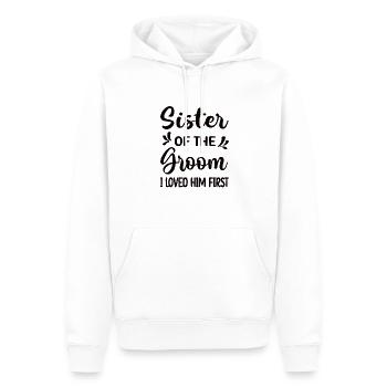 Sœur du marié du marié - Sweat à capuche Premium bio Homme - blanc - Devant - Nico (187cm)
