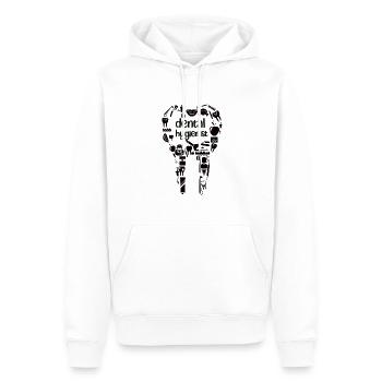 Hygiénistes dentaires Hygiénistes dentaires Hygiène buccale - Sweat à capuche Premium bio Homme - blanc - Devant - Nico (187cm)