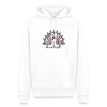 Zahnarzt Geschenkidee Zahnärztin Zahnmediziner - Männer Premium Bio Hoodie - Weiß - Vorne - Nico (187cm)