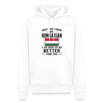 Stolzer Ungar Ungarn Flagge Ungarische Herkunft - Männer Premium Bio Hoodie - Weiß - Vorne - Nico (187cm)